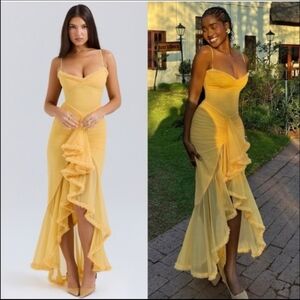 House Of Cb Gabbi Apricot Maxi Dress